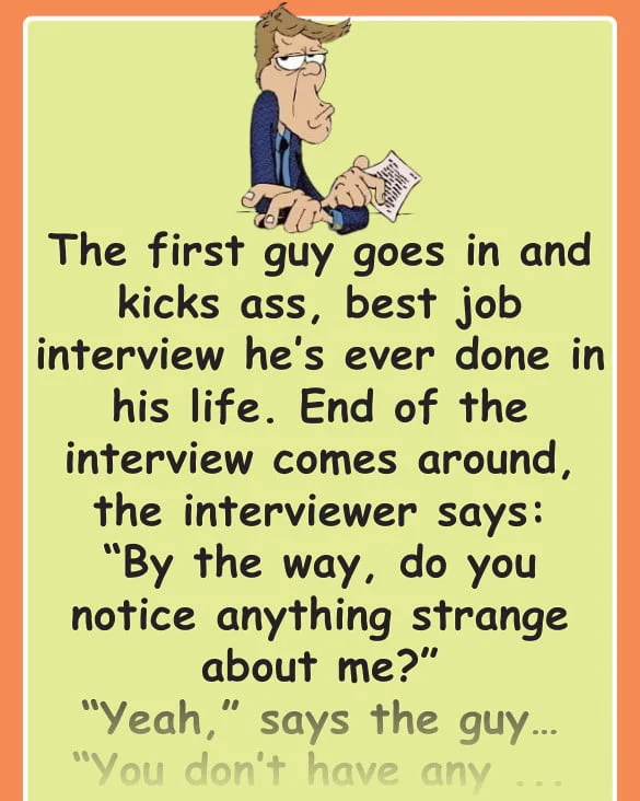 Joke: Three guys go in for a job interview
