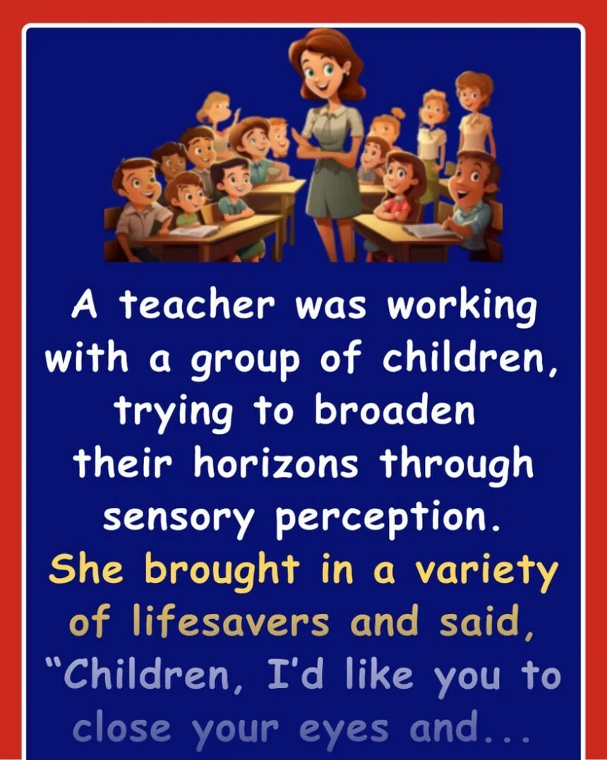 A teacher was working with a group of children