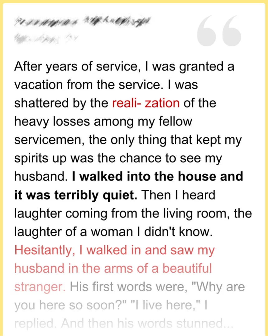 Man Betrays Military Wife – Story of the Day